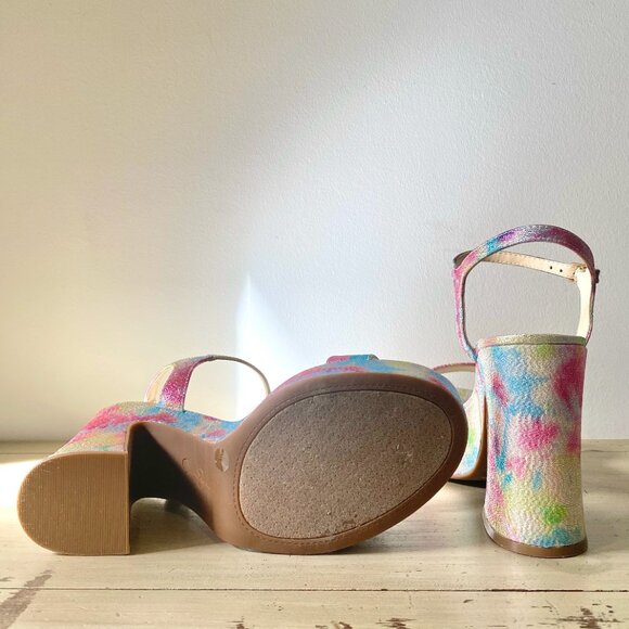 Jessica Simpson Garden party jacquard Platform Sandals. Like New. - Picture 4 of 5